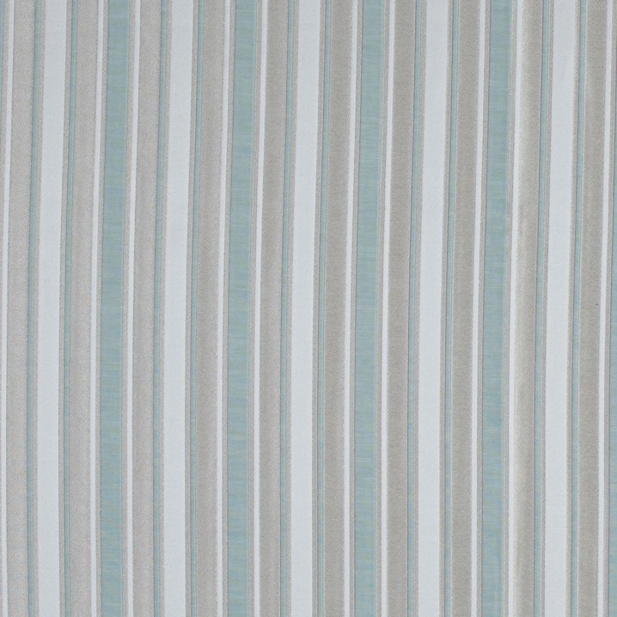 British Azure Shadow Striped Brocade | Mood Fabrics