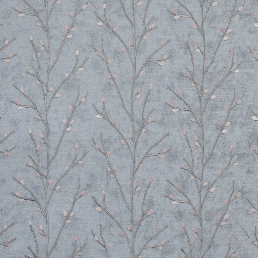 British Shell Branch Embroidered Polyester Woven | Mood Fabrics