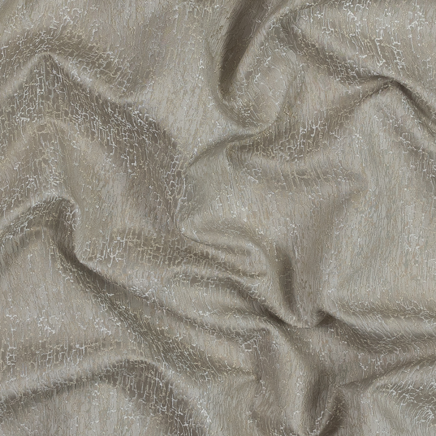 British Imported Wheat Satin-Faced Crackle Jacquard | Mood Fabrics