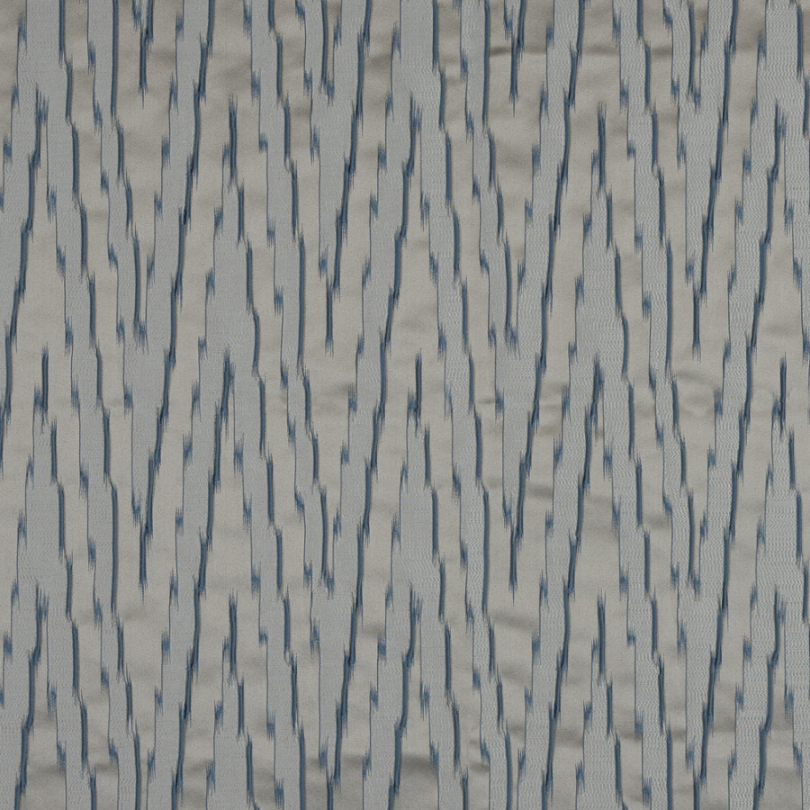 British Imported Midnight Satin-Faced Chevron Jacquard | Mood Fabrics