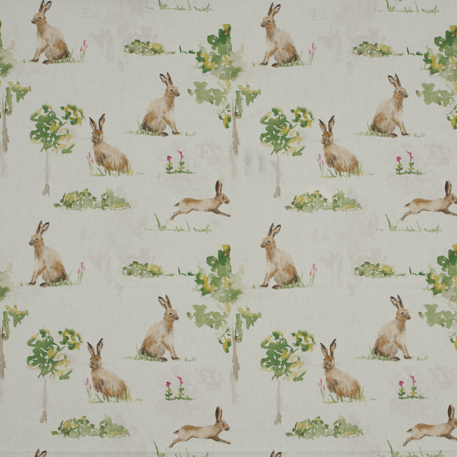 British Imported Hare Printed Cotton Canvas | Mood Fabrics