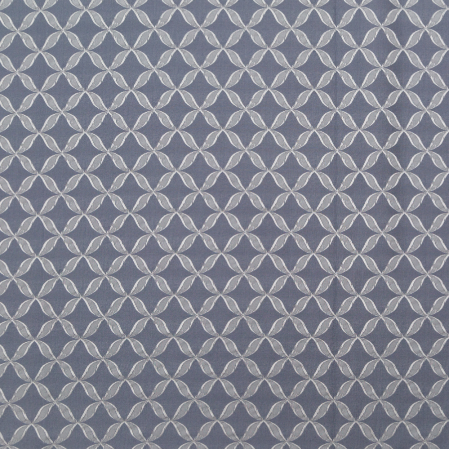 British Imported Denim Geometric Jacquard | Mood Fabrics