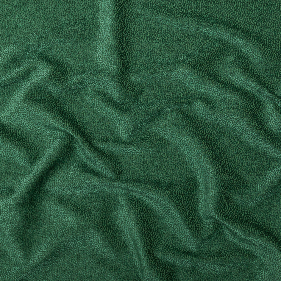 British Imported Emerald Spotted Chenille | Mood Fabrics