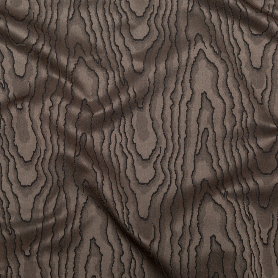 British Imported Bronze Woodgrain Polyester Jacquard | Mood Fabrics