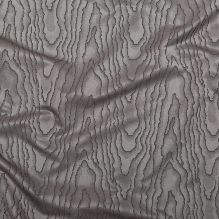 British Imported Smoke Woodgrain Polyester Jacquard | Mood Fabrics
