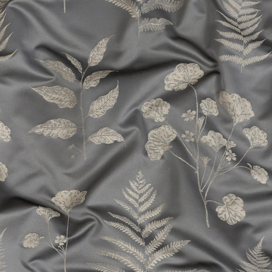British Imported Monsoon Floral Satin-Faced Drapery Jacquard | Mood Fabrics