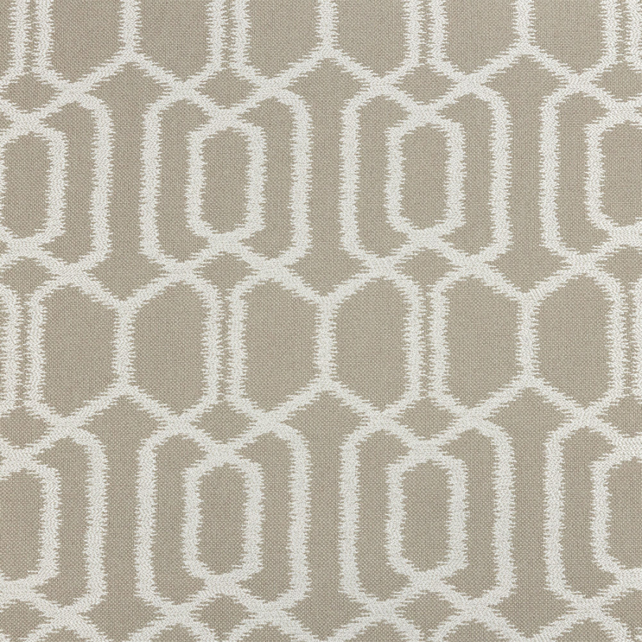British Imported Linen Geometric Ikat Polyester Pique | Mood Fabrics