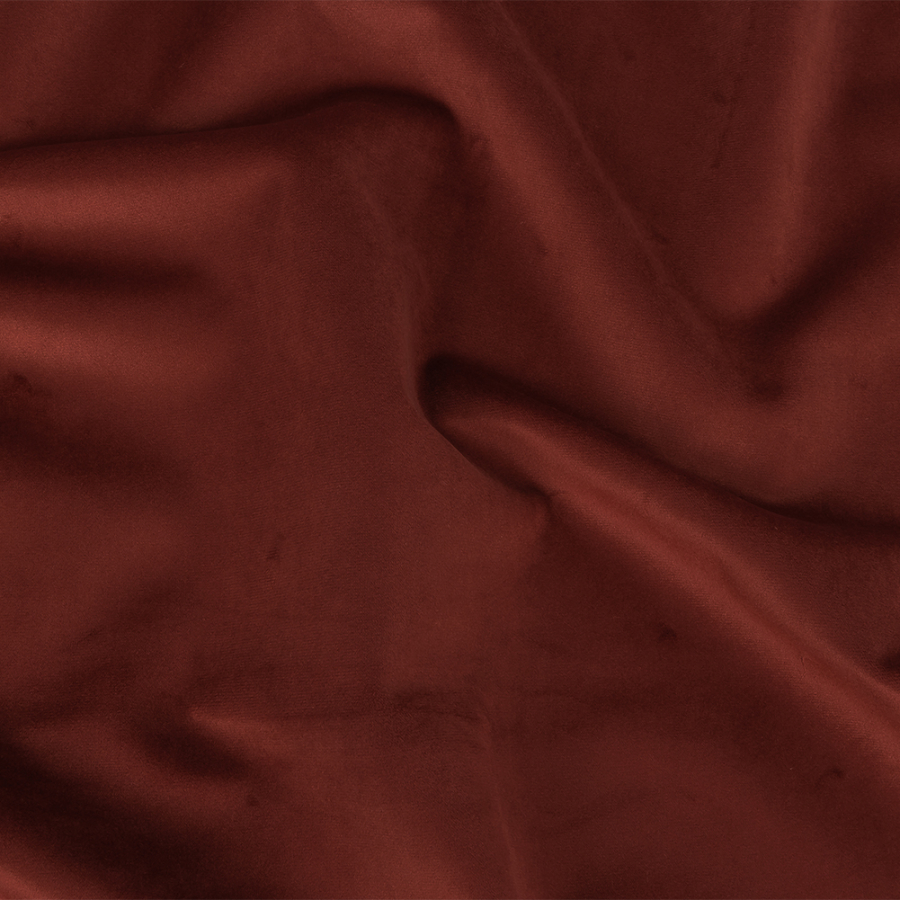 British Import Claret Polyester Drapery Velvet | Mood Fabrics