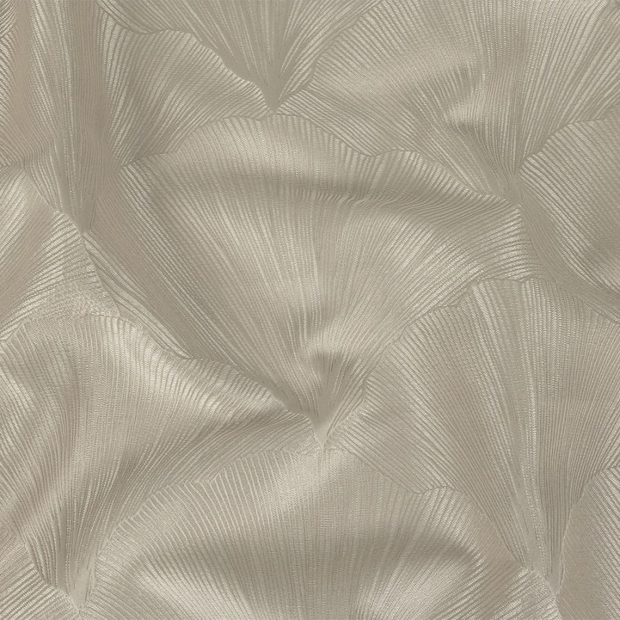 British Imported Dove Fanning Petals Drapery Jacquard | Mood Fabrics