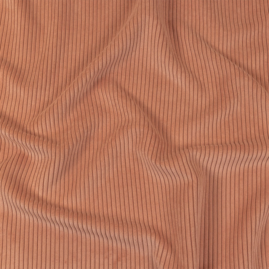 British Imported Blush Plush Ribbed Velvet | Mood Fabrics