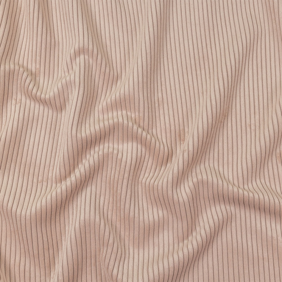 British Imported Shell Plush Ribbed Velvet | Mood Fabrics