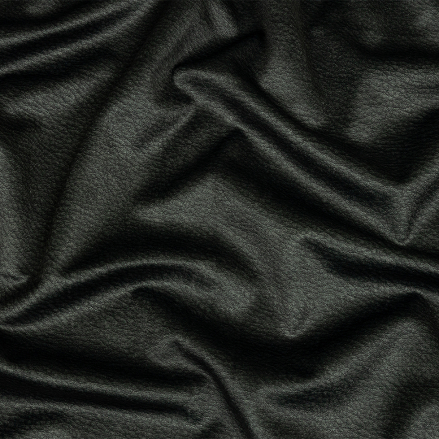 British Imported Ebony Abstract Polyester Microvelvet | Mood Fabrics