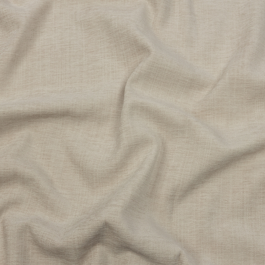 British Imported Oyster Polyester Upholstery Chenille | Mood Fabrics