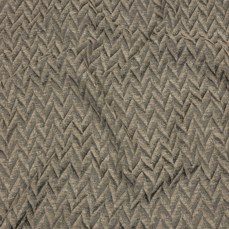 British Imported Mole Distressed Zig Zags Cotton and Recycled Polyester Drapery Jacquard | Mood Fabrics