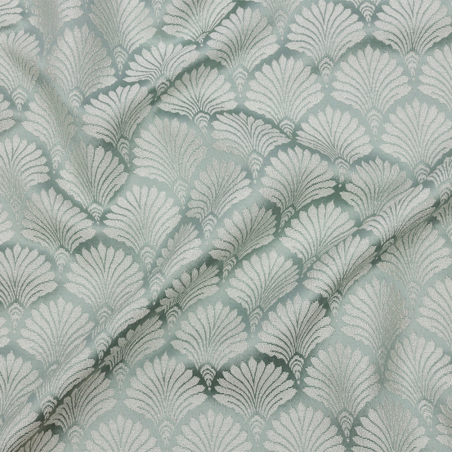 British Imported Mineral Palm Fans Drapery Jacquard | Mood Fabrics