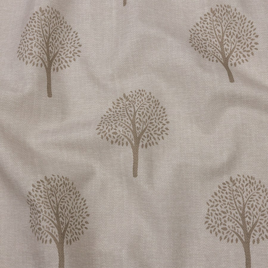 British Imported Linen Yew Trees Printed Cotton Canvas | Mood Fabrics