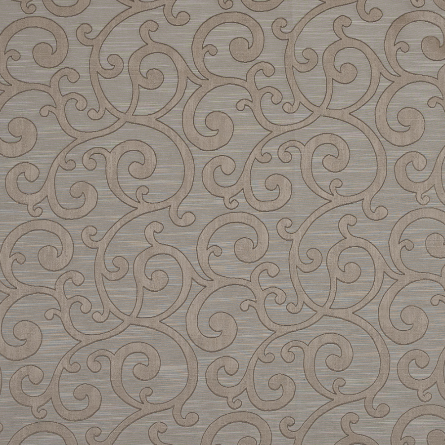 British Linen Imitation Dupioni with Satin-Faced Scroll Design | Mood Fabrics