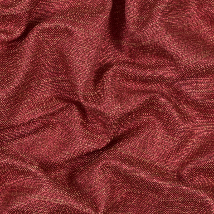 British Coral Raffia-Like Basket Woven Polyester Blend | Mood Fabrics