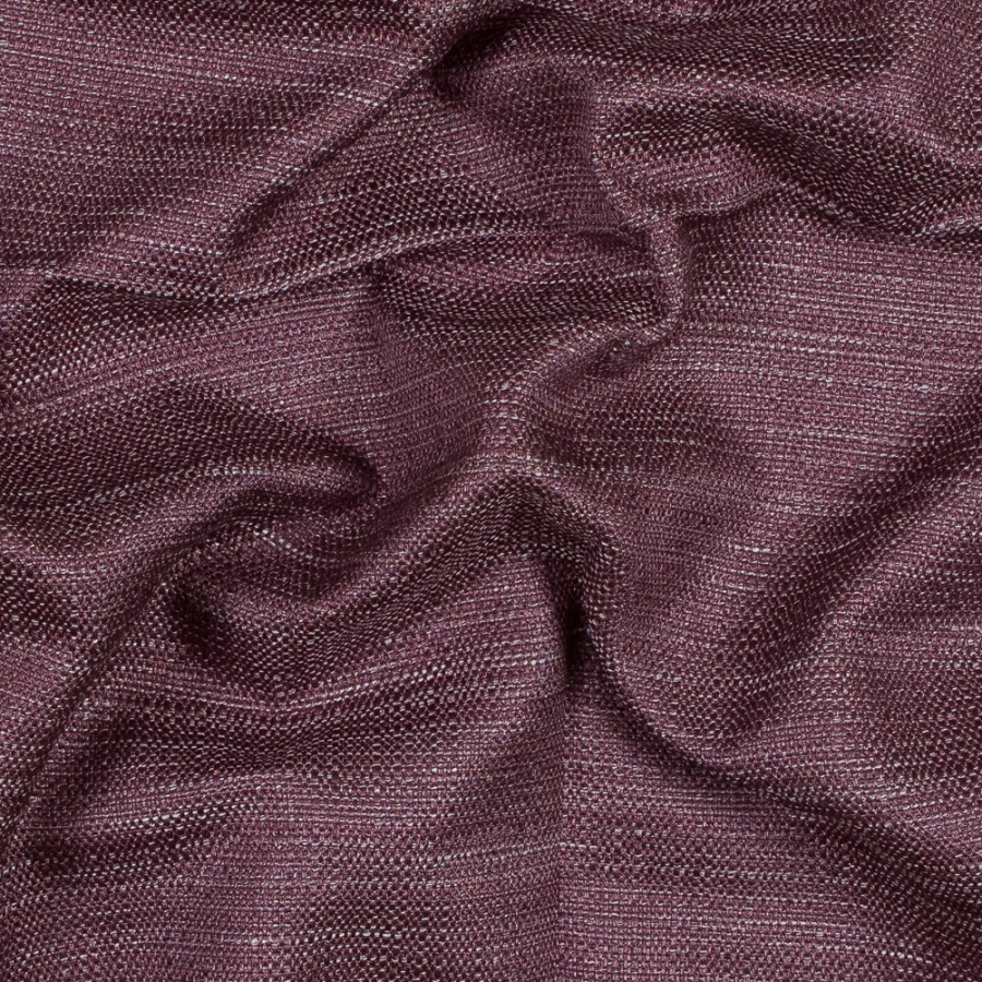British Plum Raffia-Like Basket Woven Polyester Blend | Mood Fabrics