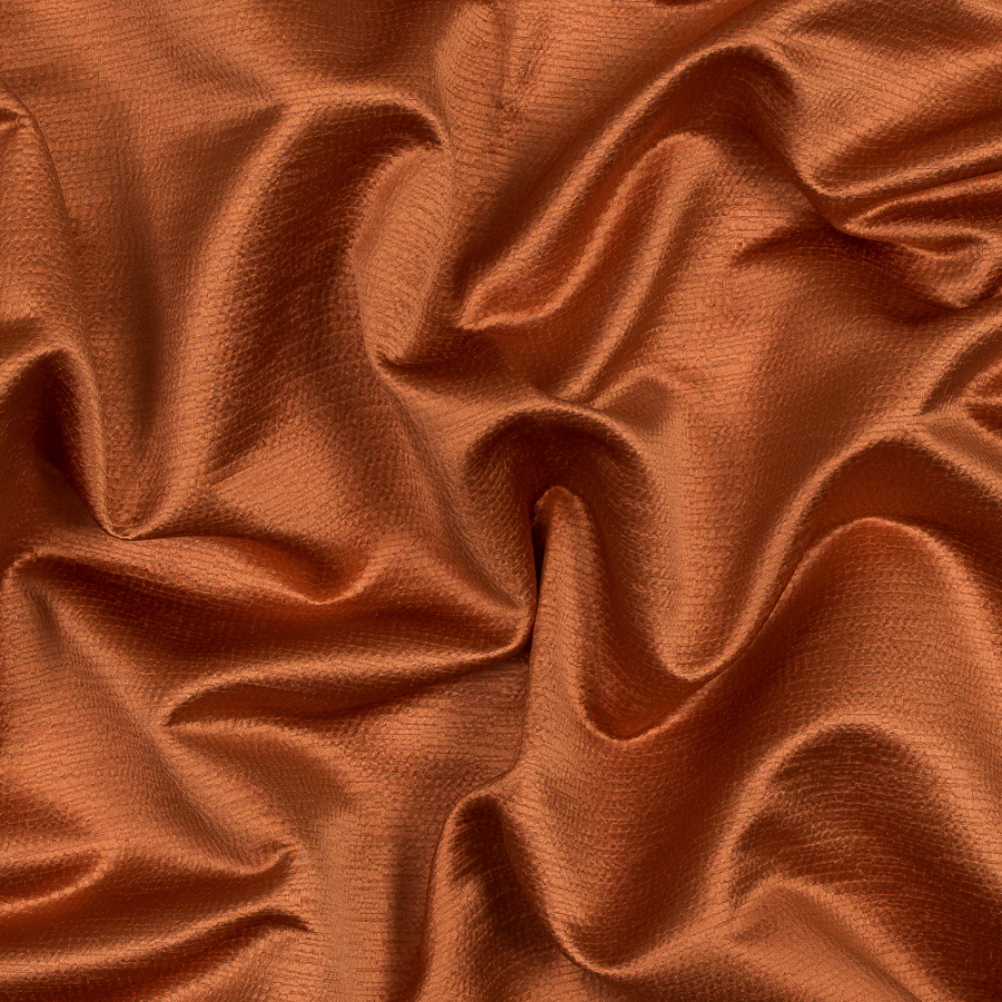 British Orange Luminous Textural Polyester Woven | Mood Fabrics
