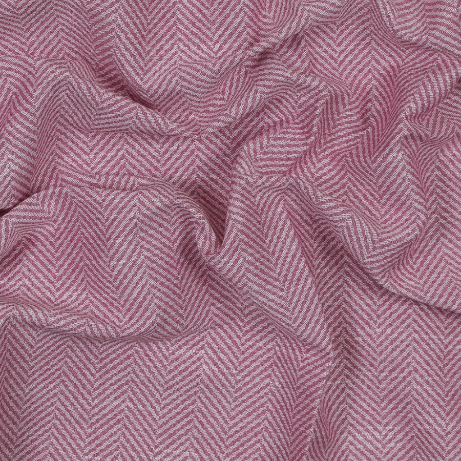 British Hibiscus Herringbone Cotton Woven | Mood Fabrics