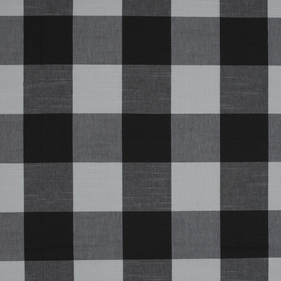 British Slate Buffalo Check Cotton Woven | Mood Fabrics