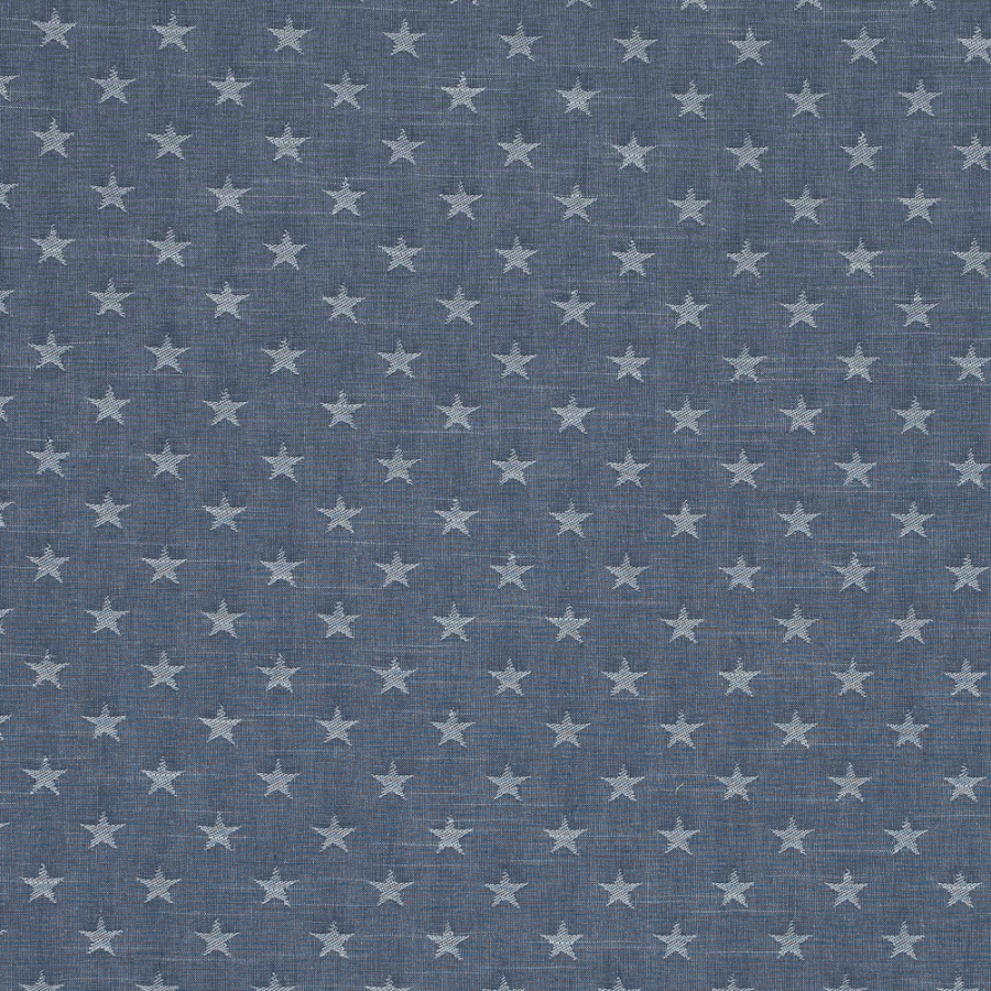 British Navy Cotton Woven with Stars | Mood Fabrics
