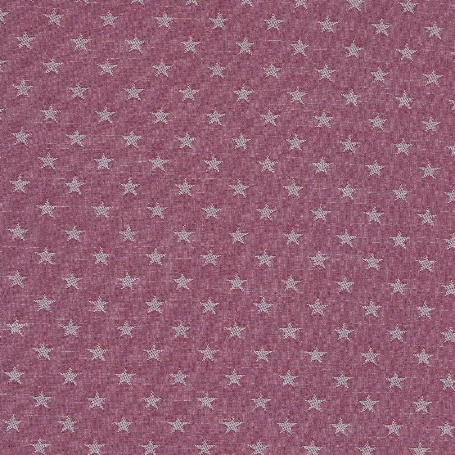 British Hibiscus Cotton Woven with Stars | Mood Fabrics