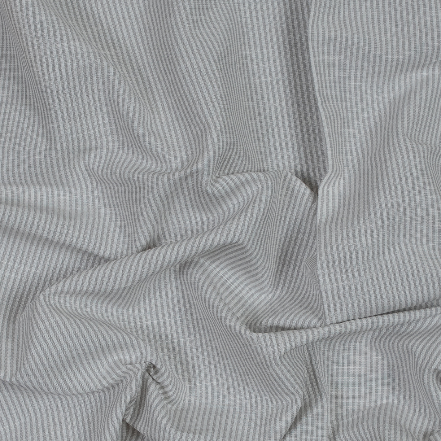British Dove Candy Striped Cotton Woven | Mood Fabrics