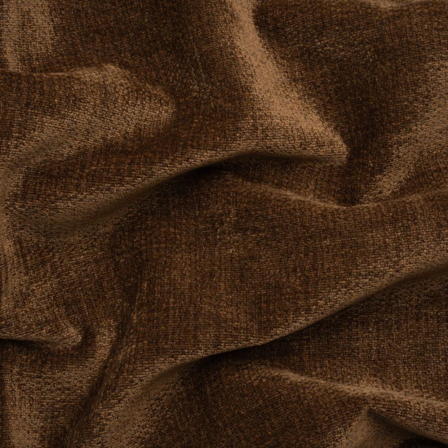Lanton Mocha Chenille Upholstery Woven | Mood Fabrics