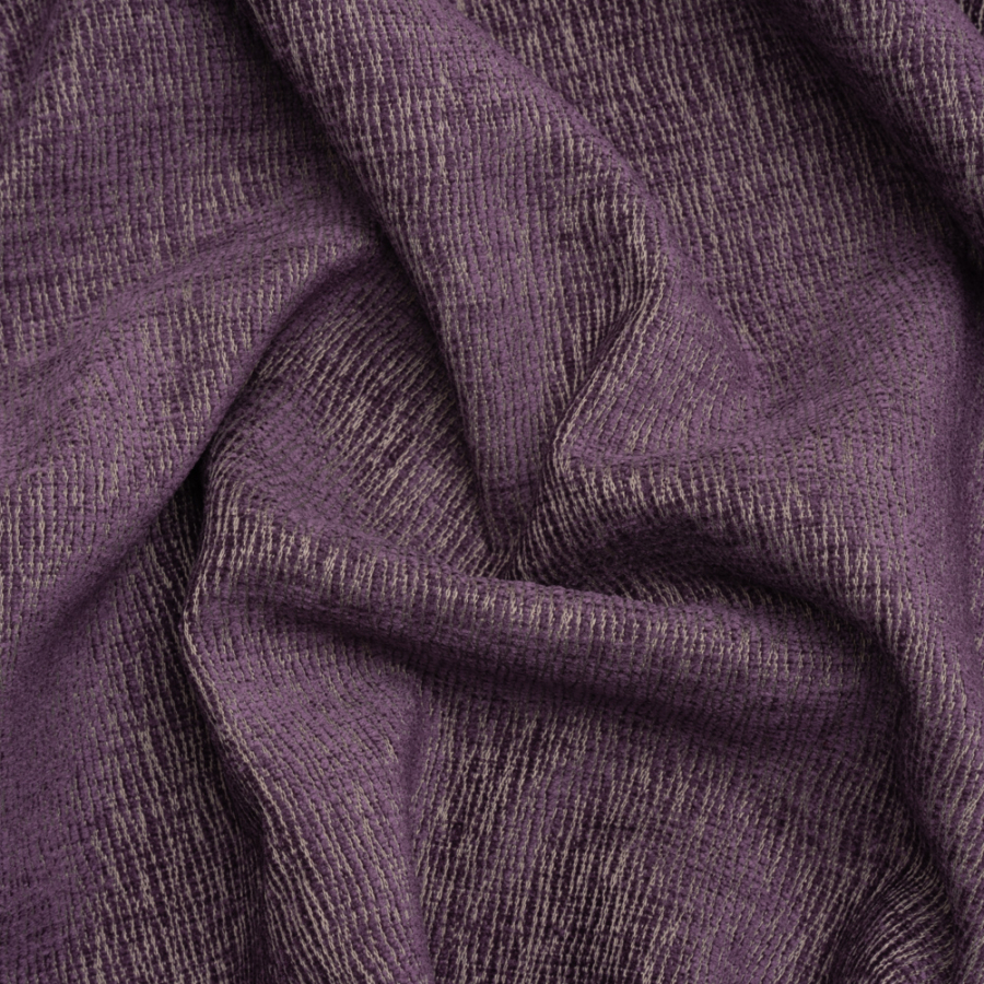 Lovell Violet Latex-Backed Chenille Upholstery Woven | Mood Fabrics