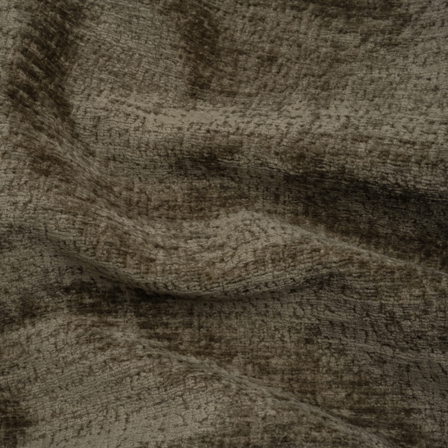 Odie Pebble Textured Upholstery Chenille | Mood Fabrics