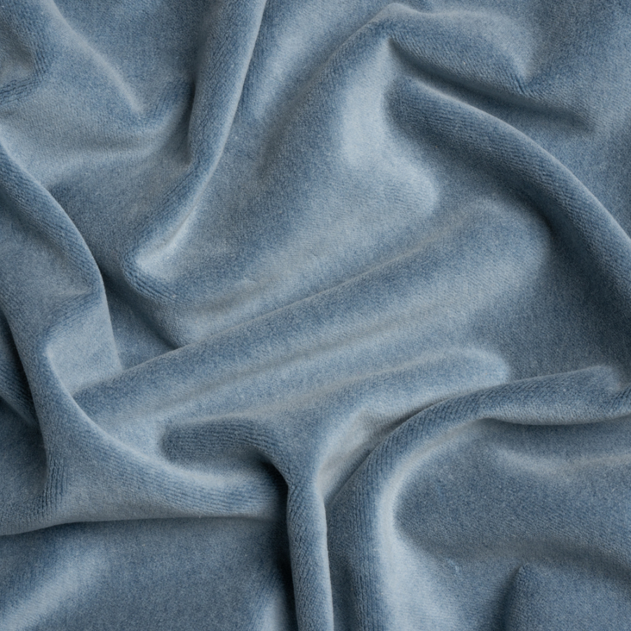 Banton Denim Cotton and Polyester Upholstery Velvet | Mood Fabrics