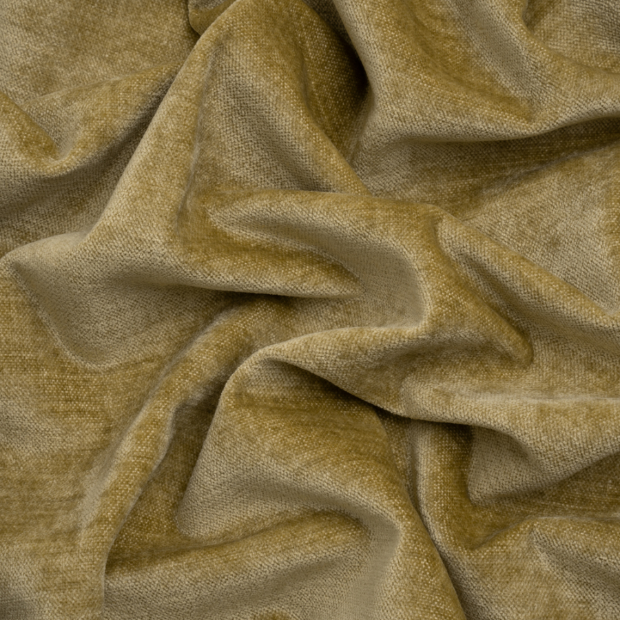 Tonnet Pear Upholstery Chenille with Latex Backing | Mood Fabrics