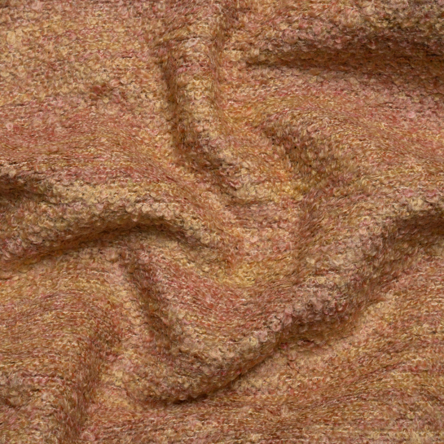 Avenir Rose Quartz Striated Plush Upholstery Boucle | Mood Fabrics
