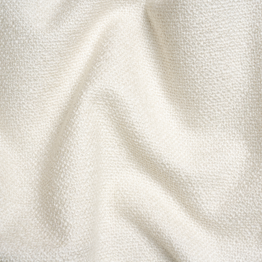 Wyverstone Creme Upholstery Tweed with Latex Backing | Mood Fabrics