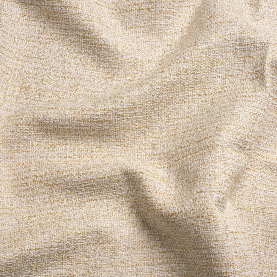 Heath Creme Tweed Upholstery Woven with Latex Backing | Mood Fabrics