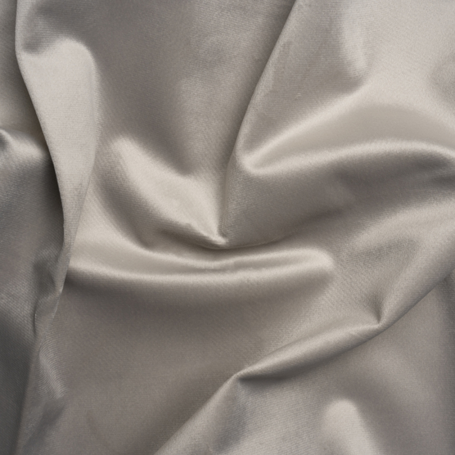 Eldon Dove Blackout Polyester Drapery Velvet | Mood Fabrics