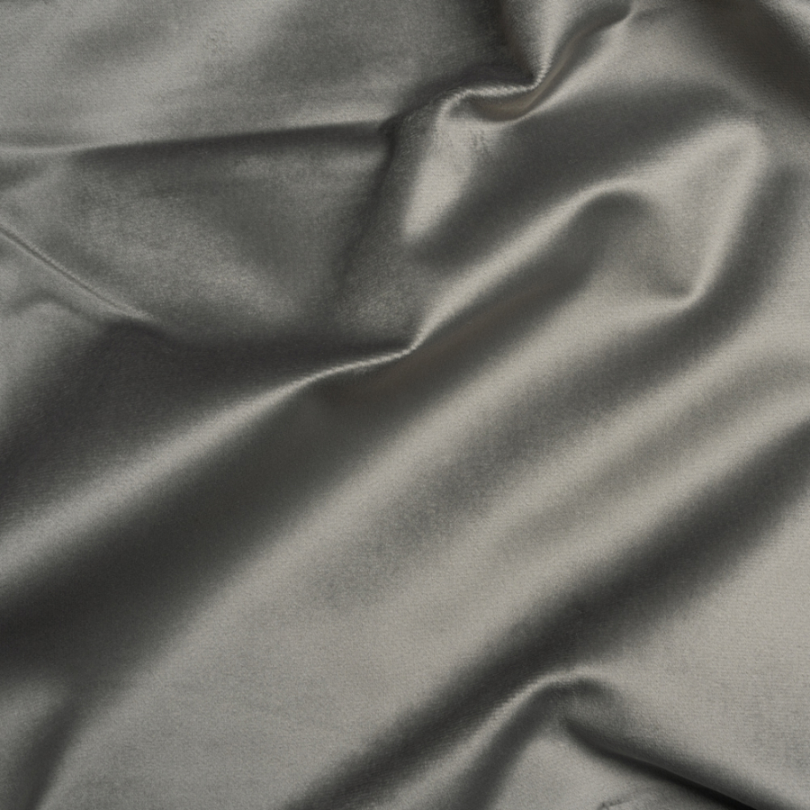 Eldon Graphite Blackout Polyester Drapery Velvet | Mood Fabrics