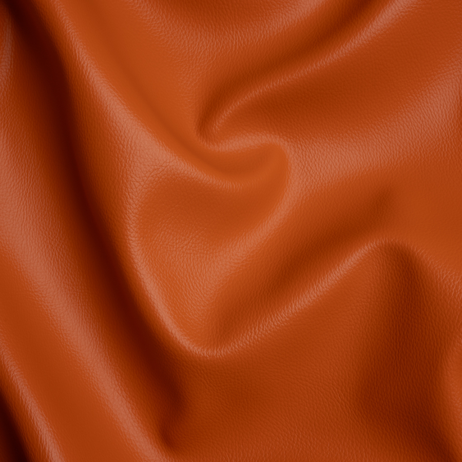 Macoun Henna Pebbled Outdoor Upholstery Faux Leather | Mood Fabrics