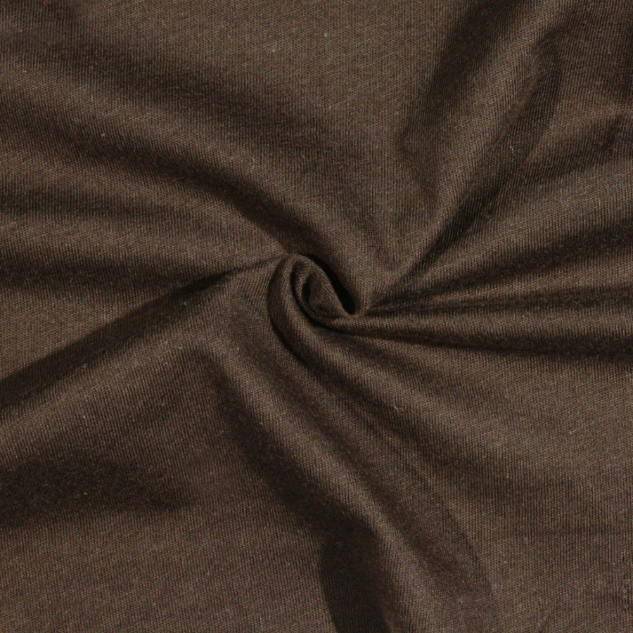 Chocolate Organic Cotton Jersey | Mood Fabrics