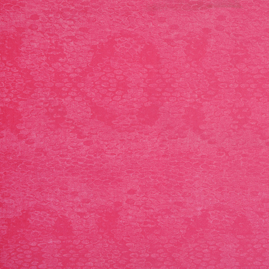 Hot Pink Reptile-Print Cotton Canvas | Mood Fabrics