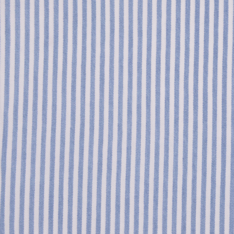 Blue and White Nautical Striped Cotton | Mood Fabrics
