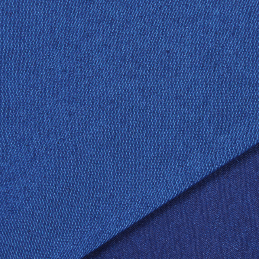 Mermaid Blue Cotton-Polyester Denim | Mood Fabrics