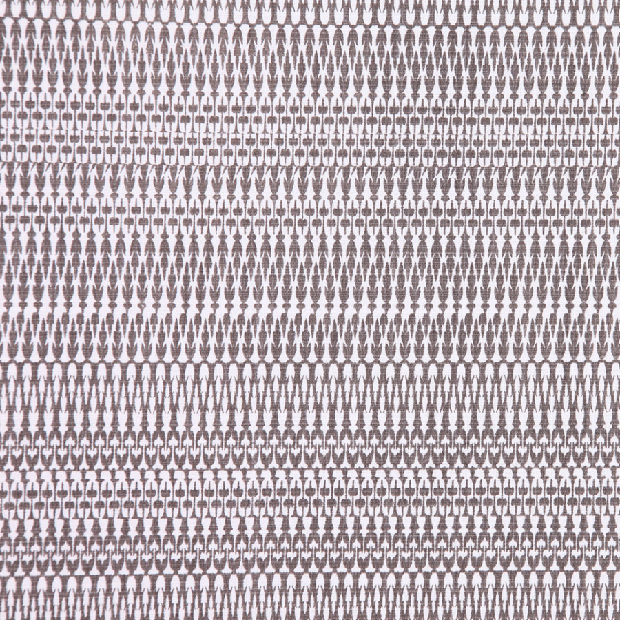 Ivory/Brown Textured Cotton-Lycra Print | Mood Fabrics