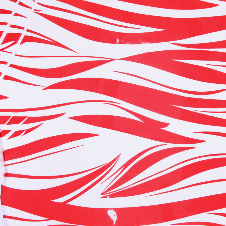 Red/White Animal Printed Cotton Jersey | Mood Fabrics