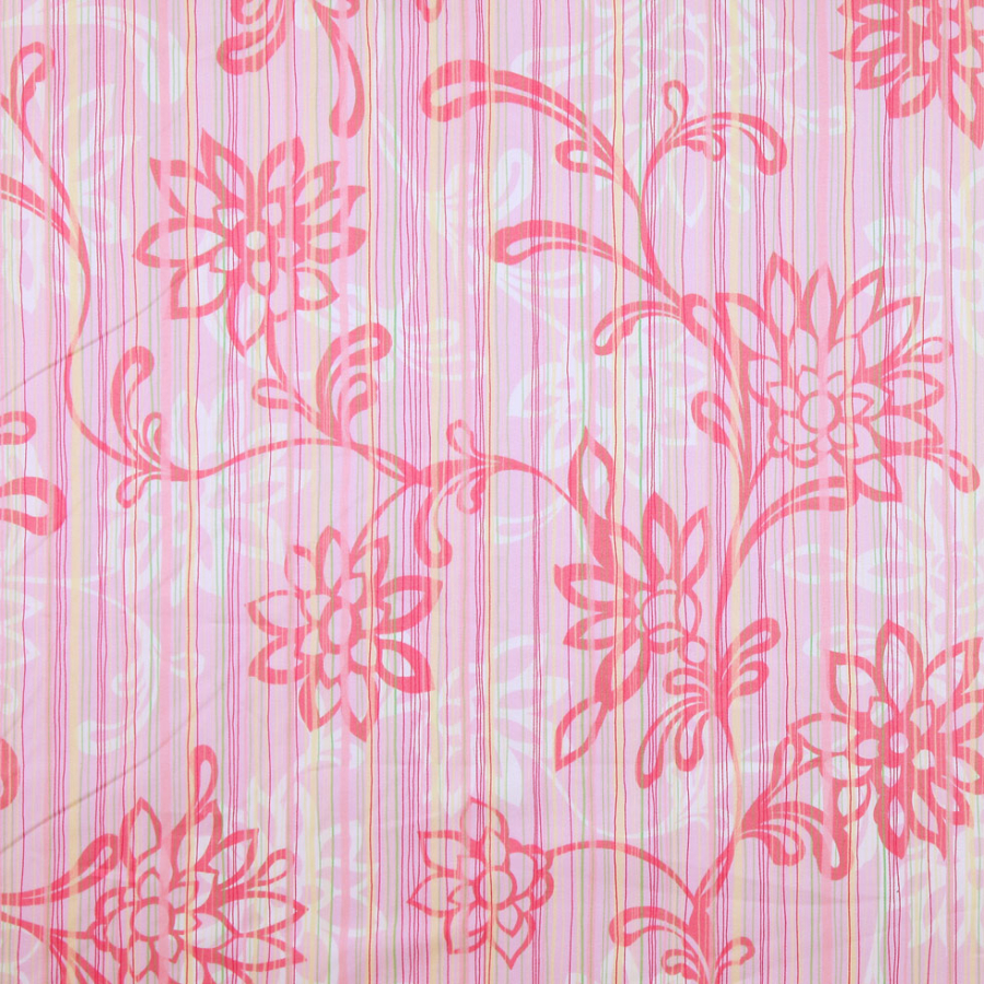 Pink Medium-Weight Cotton-Lycra Print | Mood Fabrics