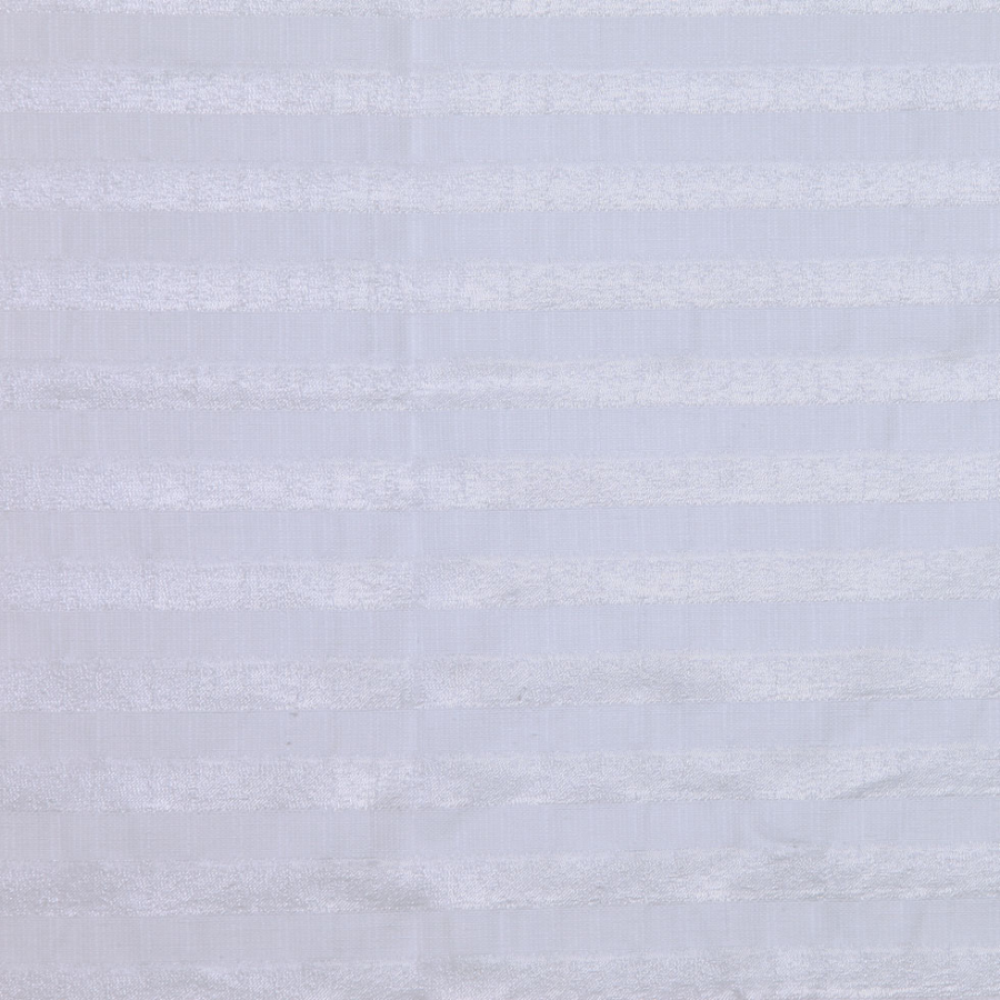 Carolina Herrera Metallic Off-White Striped Cotton Woven | Mood Fabrics