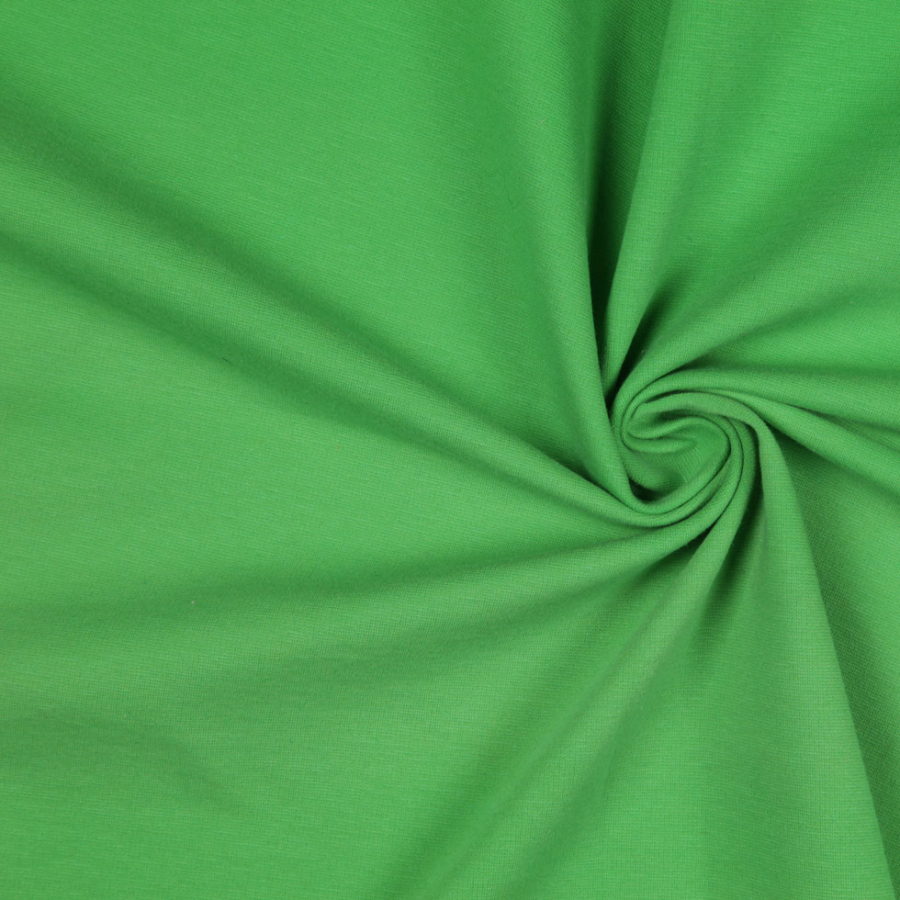 Bright Green Stretch Cotton Ponte Knit | Mood Fabrics