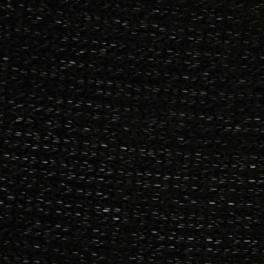 Black Cotton-Polyester Chenille Knit | Mood Fabrics